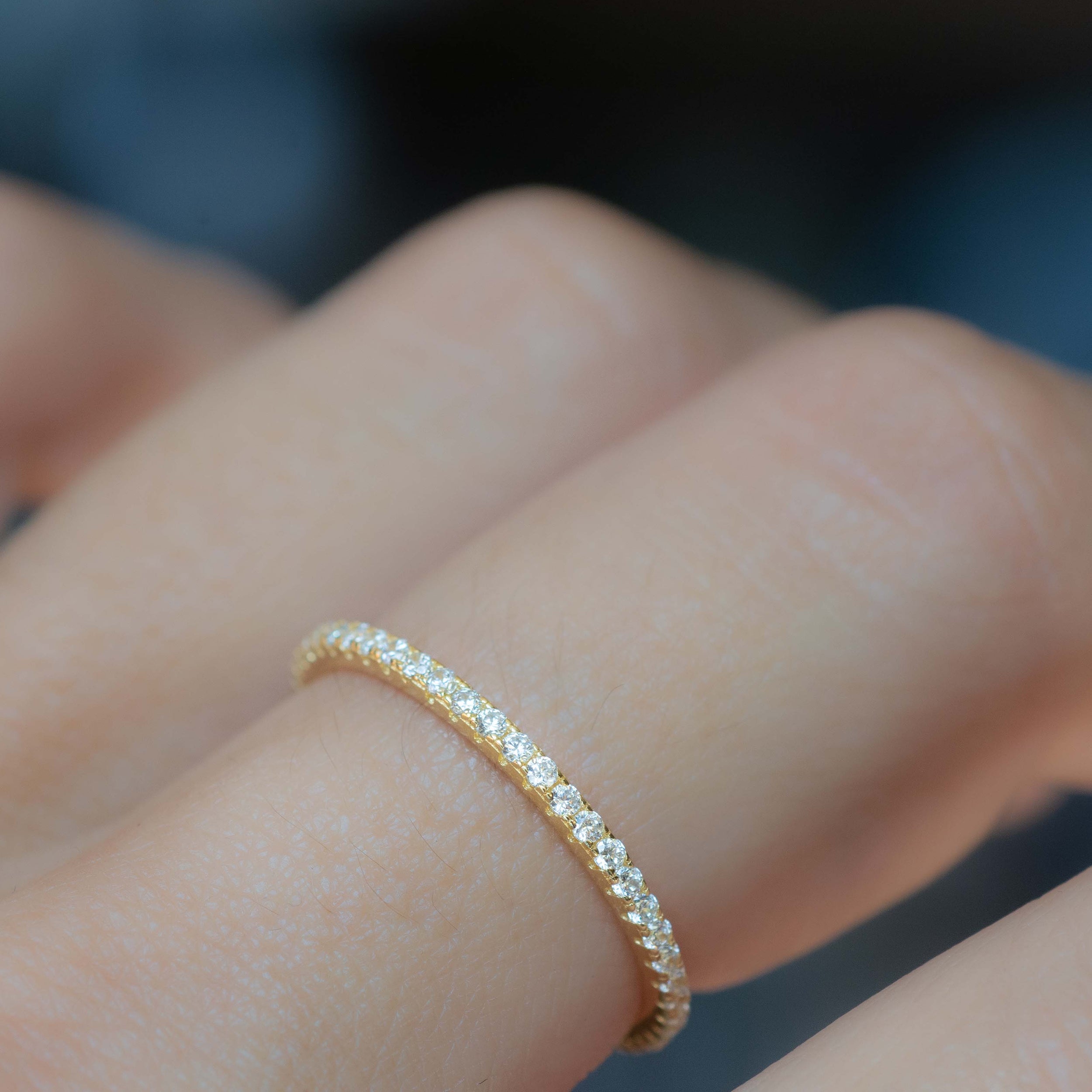 0.30 Carats Moissanite Round Cut Eternity Wedding Band