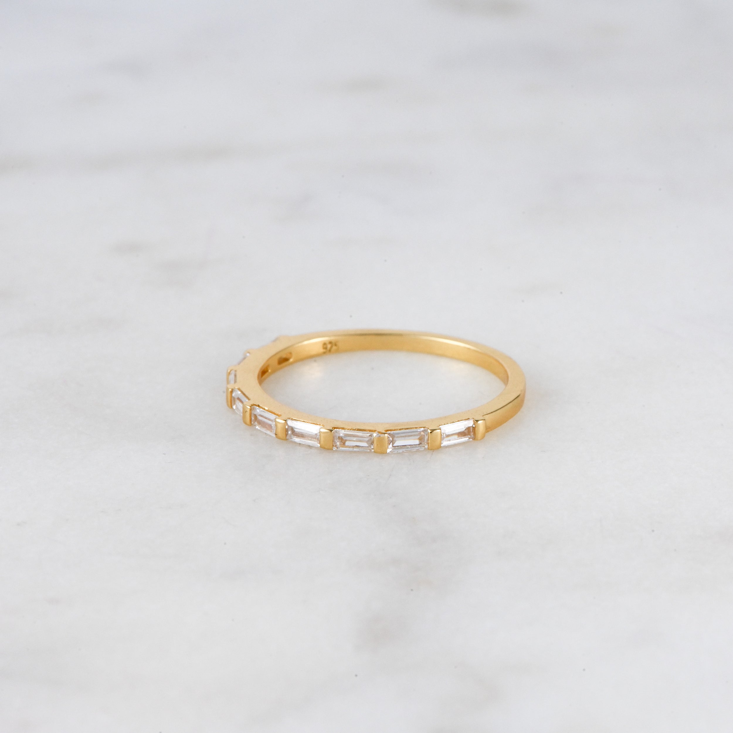 0.50 Carats Moissanite Baguette Cut Minimalist Wedding Band