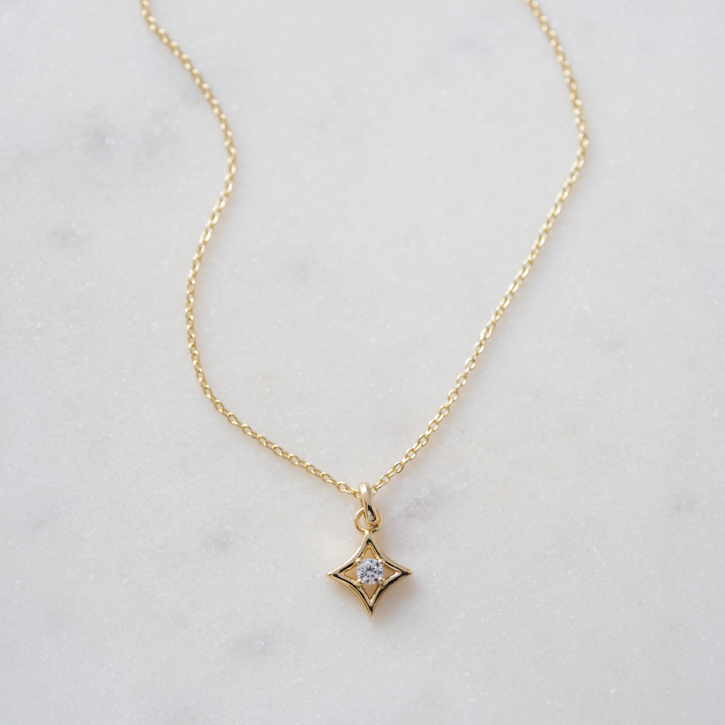 0.10 Carats Round Shape Moissanite Solitaire Necklace