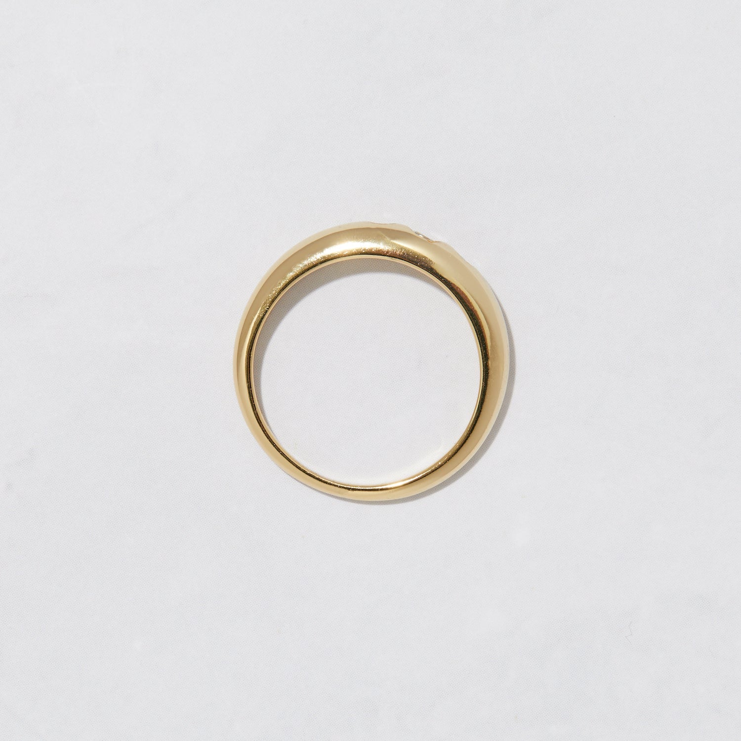 0.15 Carats Moissanite Round Shape Three Stone Style Wedding Band
