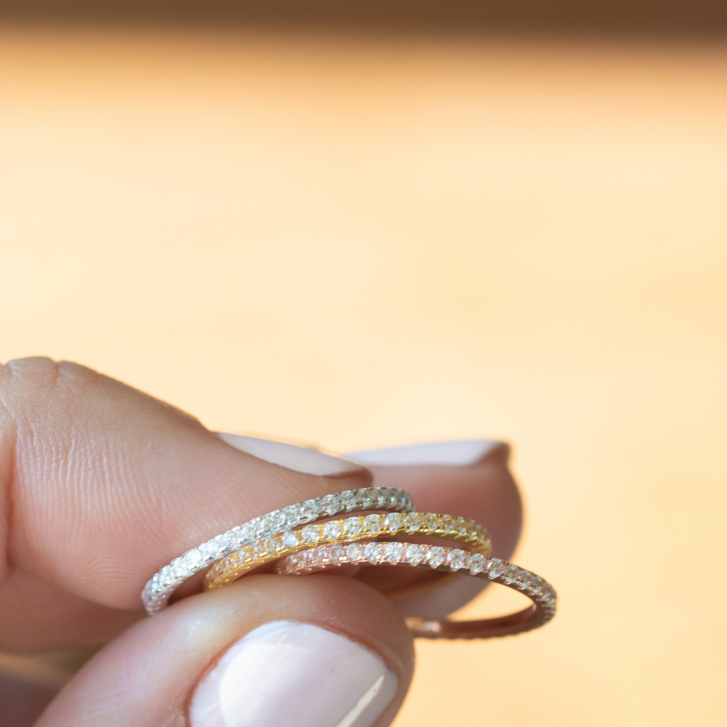0.30 Carats Moissanite Round Cut Eternity Wedding Band