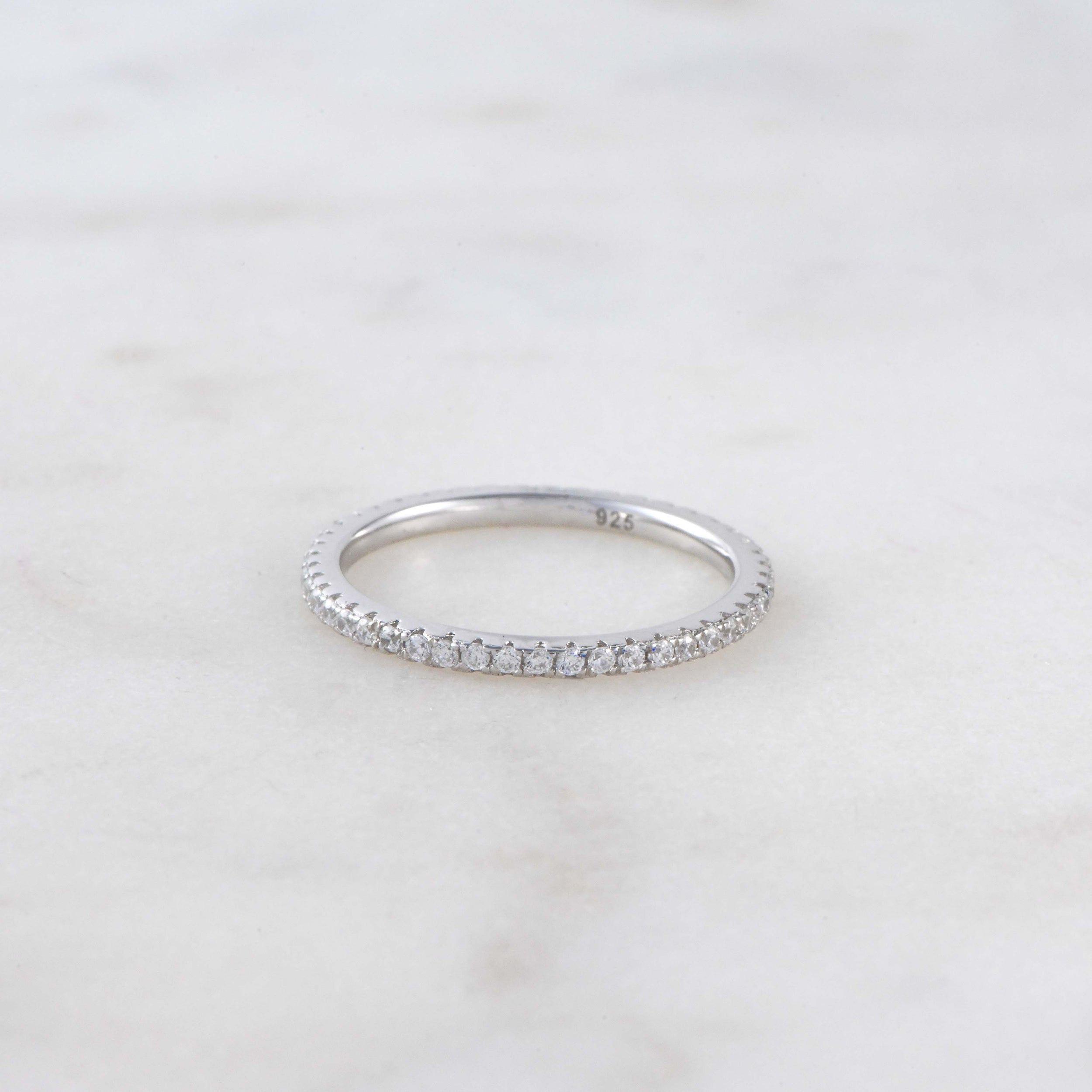 0.30 Carats Moissanite Round Cut Eternity Wedding Band