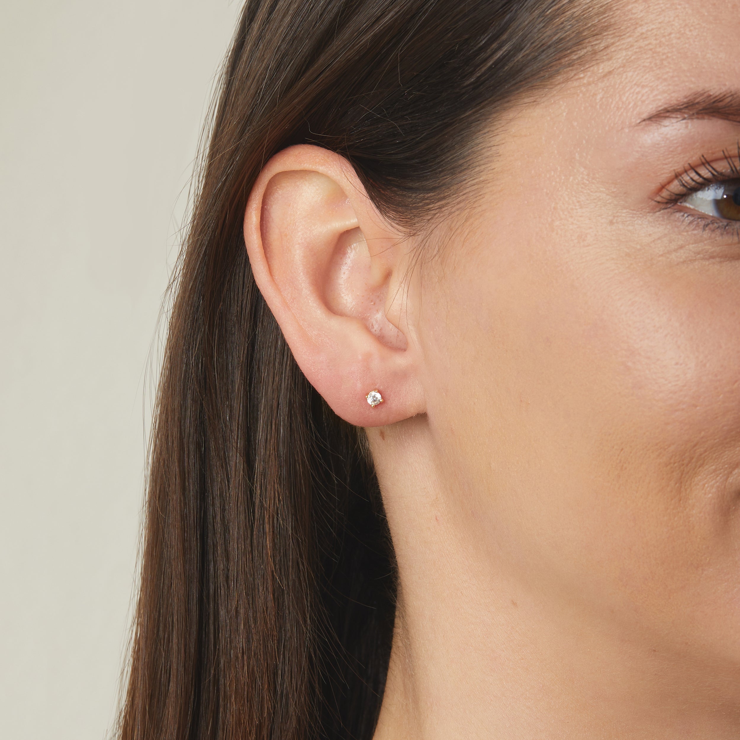 0.80 TCW Round Shape Moissanite Solitaire Stud Earrings