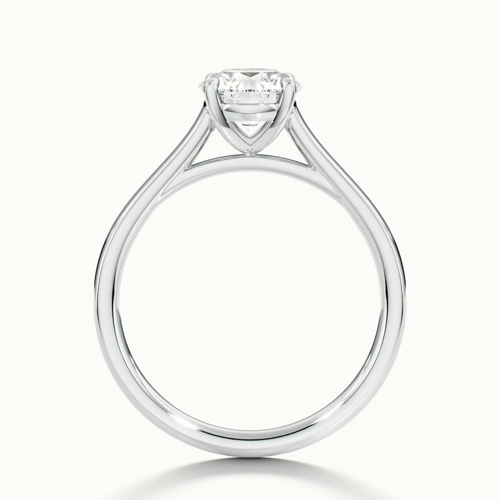 1.0 Carats Lab Grown Diamond Round Shape E-VS1 Solitaire Engagement Ring