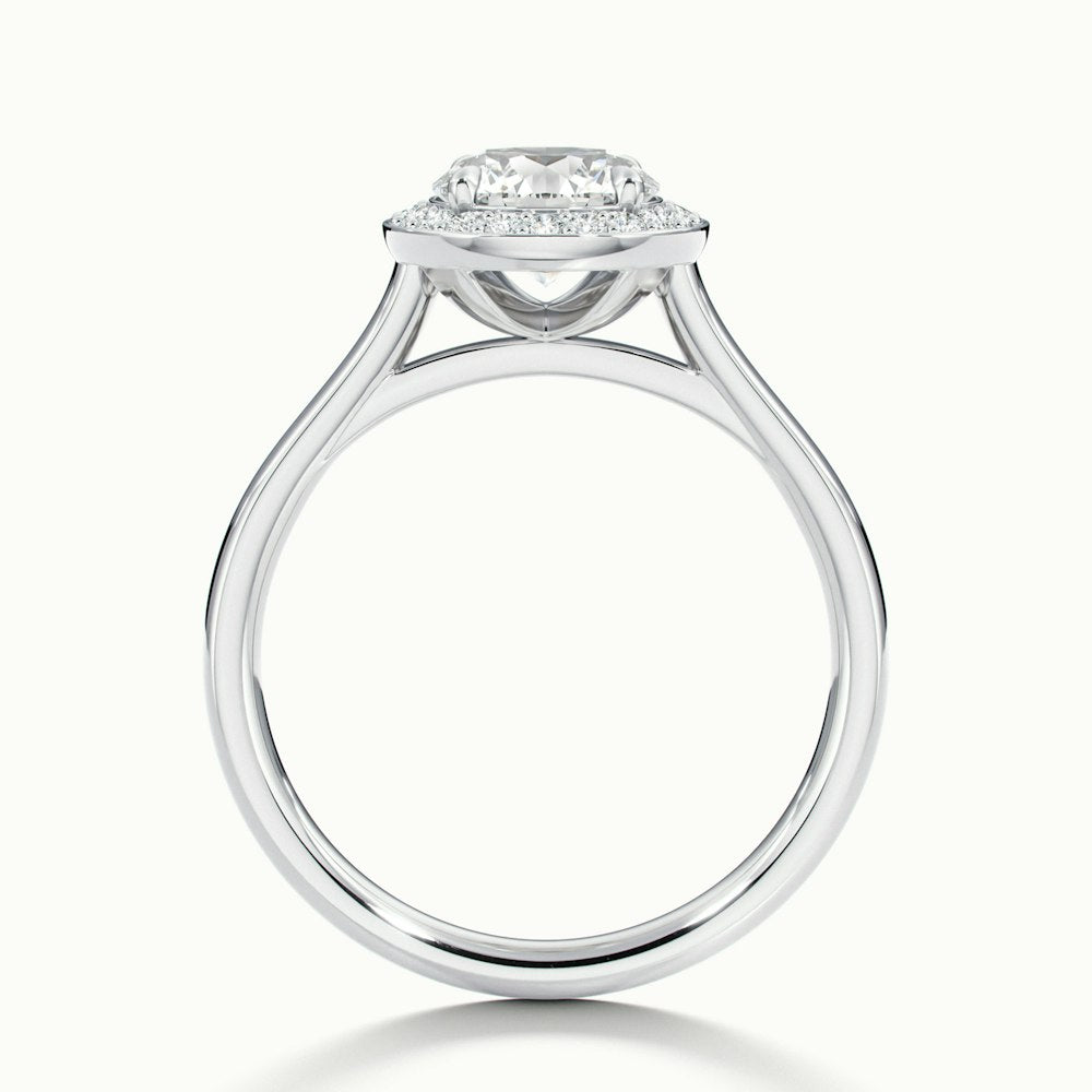 1.0 Carats Lab Grown Diamond Round Shape E-VS1 Halo Engagement Ring