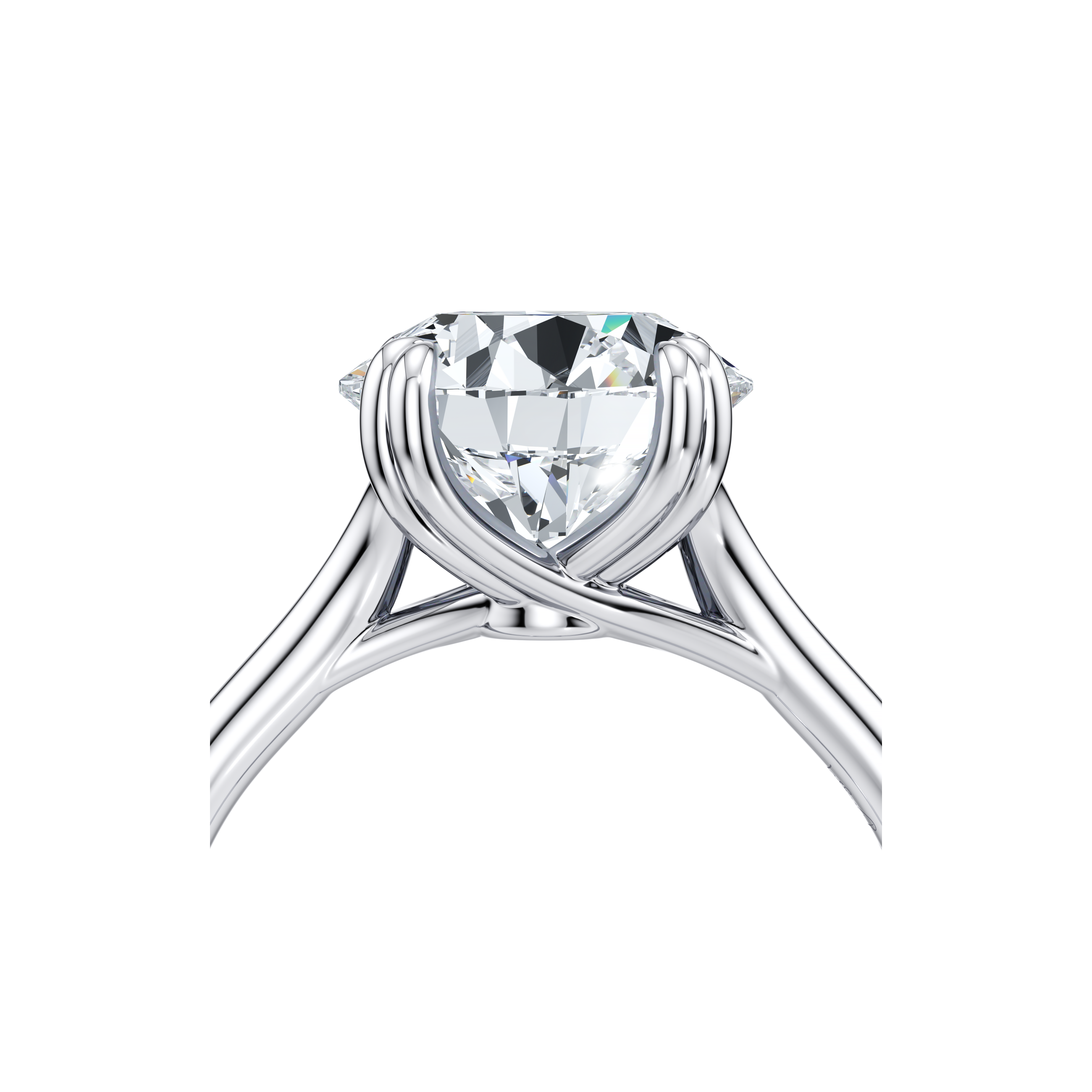 1.50 Carats Lab Grown Diamond Round Shape F-VS1 Solitaire Engagement Ring