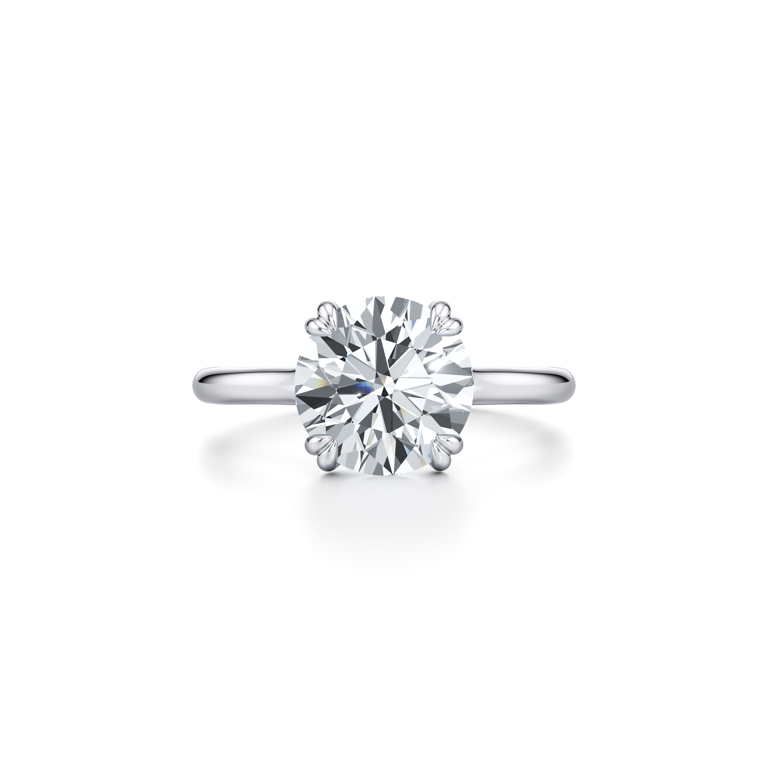 1.50 Carats Lab Grown Diamond Round Shape F-VS1 Solitaire Engagement Ring