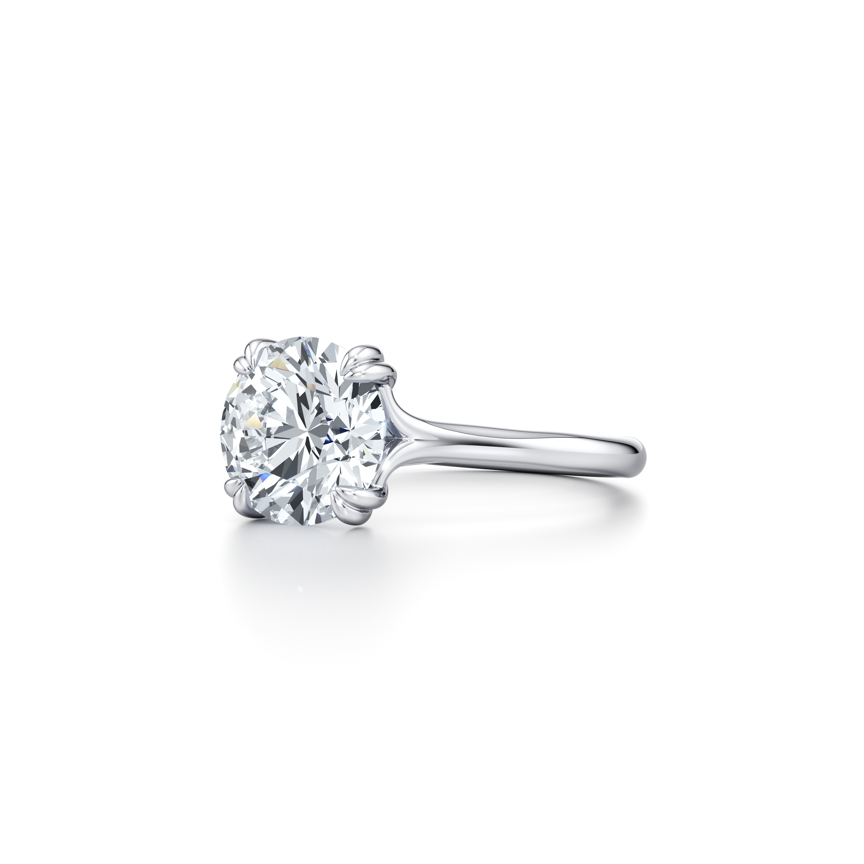 1.50 Carats Lab Grown Diamond Round Shape F-VS1 Solitaire Engagement Ring